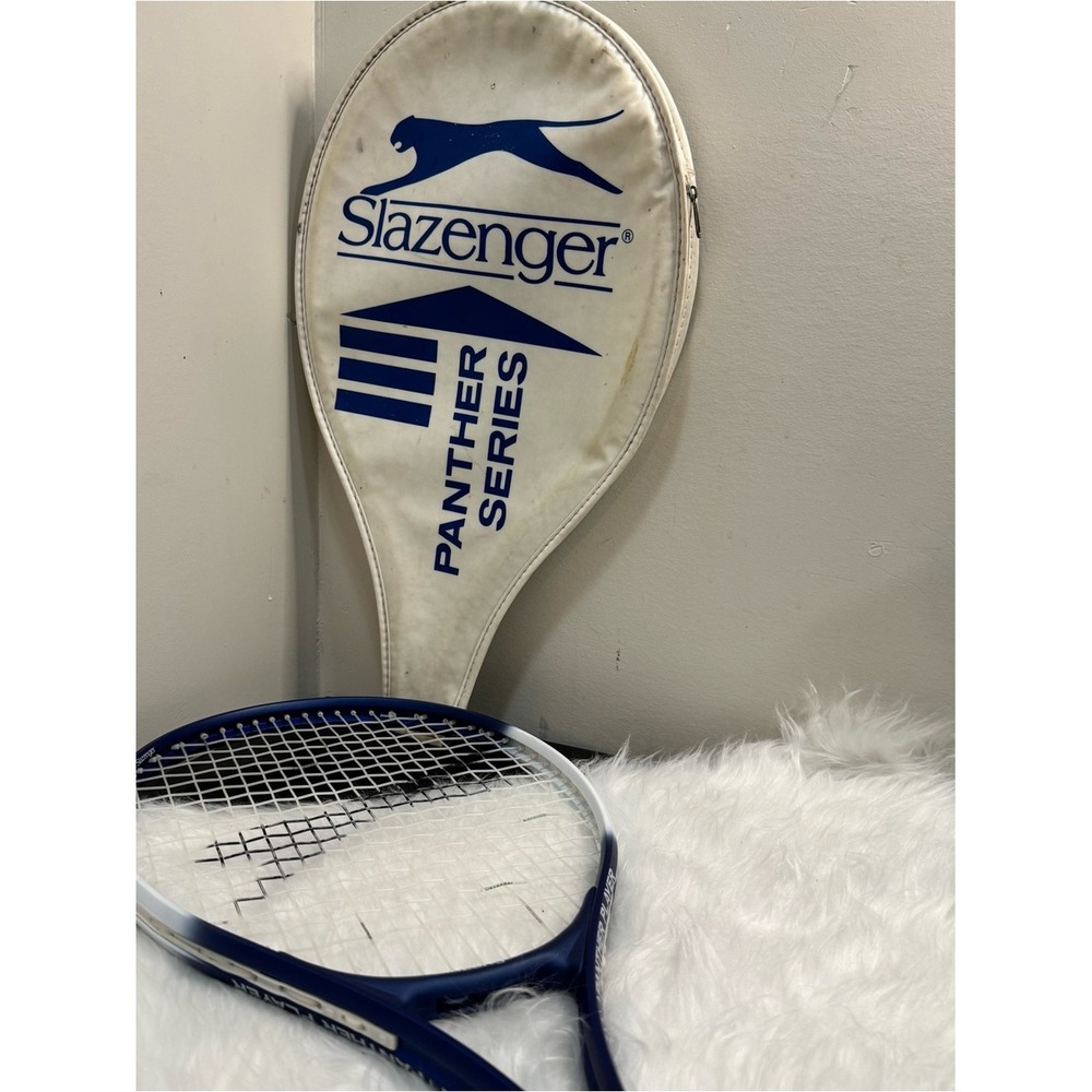 Slazenger Tennis W/ Paddle Cover with Blue Logo and Blue Grip 0 size III Racket